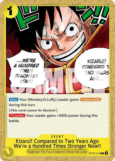 Kizaru!! Compared to Two Years Ago We're a Hundred Times Stronger Now!! #ST29-016 Starter Deck 29: Egghead