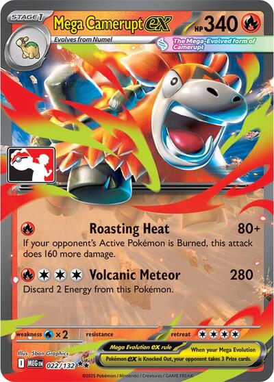 Mega Camerupt ex #22 Prize Pack Series Cards