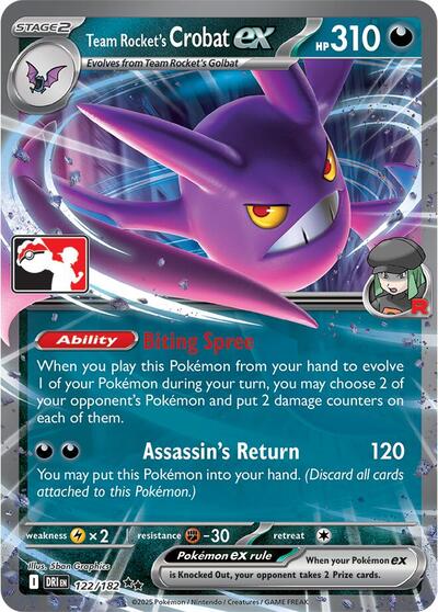 Team Rocket's Crobat ex #122 Prize Pack Series Cards