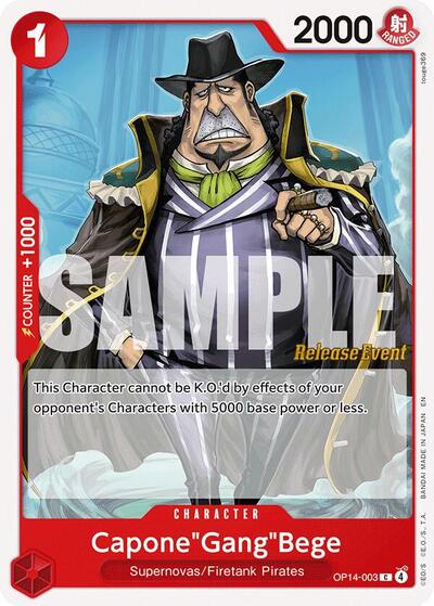 Capone"Gang"Bege #OP14-003 The Azure Sea's Seven Release Event Cards