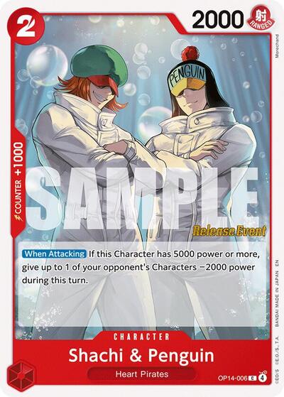 Shachi & Penguin #OP14-006 The Azure Sea's Seven Release Event Cards