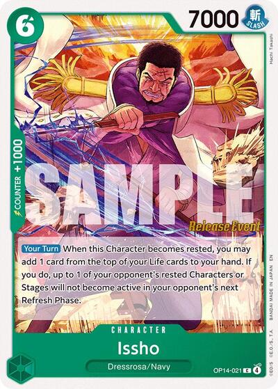 Issho #OP14-021 The Azure Sea's Seven Release Event Cards