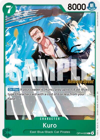 Kuro #OP14-025 The Azure Sea's Seven Release Event Cards