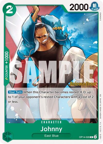 Johnny #OP14-028 The Azure Sea's Seven Release Event Cards