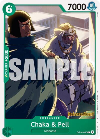 Chaka & Pell #OP14-030 The Azure Sea's Seven Release Event Cards