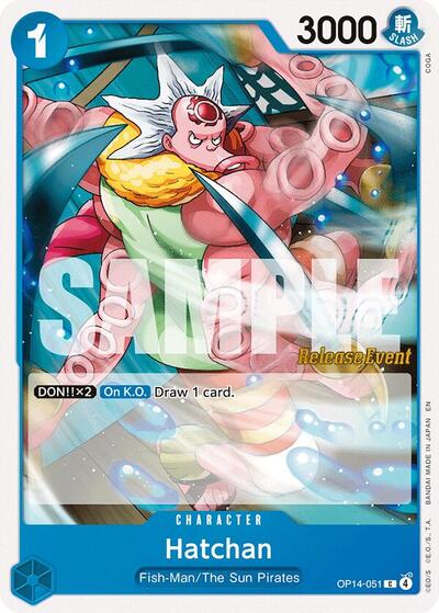 Hatchan #OP14-051 The Azure Sea's Seven Release Event Cards