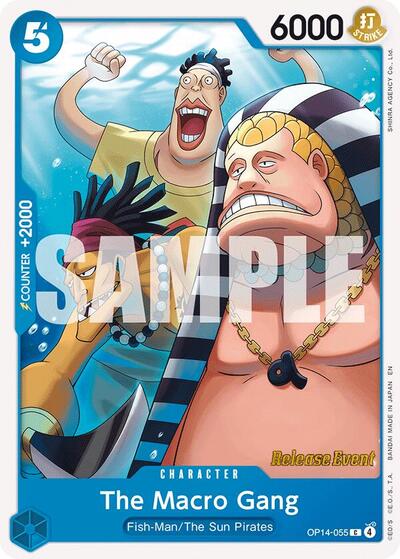 The Macro Gang #OP14-055 The Azure Sea's Seven Release Event Cards
