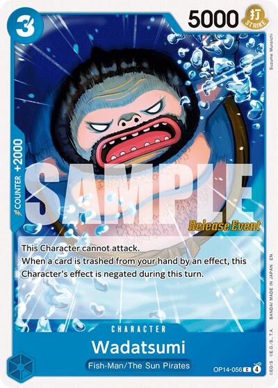 Wadatsumi #OP14-056 The Azure Sea's Seven Release Event Cards