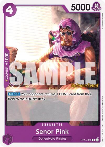 Senor Pink #OP14-065 The Azure Sea's Seven Release Event Cards