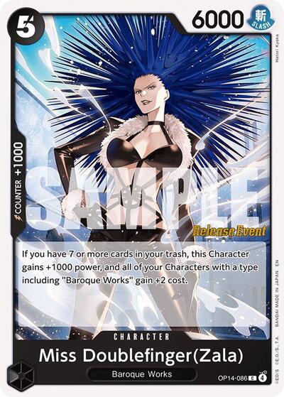 Miss Doublefinger(Zala) #OP14-086 The Azure Sea's Seven Release Event Cards