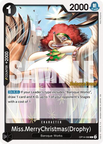 Miss.MerryChristmas(Drophy) #OP14-088 The Azure Sea's Seven Release Event Cards