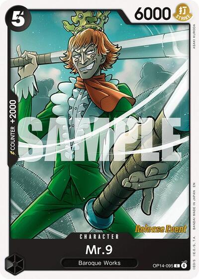 Mr.9 #OP14-095 The Azure Sea's Seven Release Event Cards