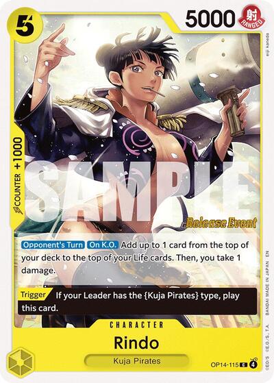 Rindo #OP14-115 The Azure Sea's Seven Release Event Cards