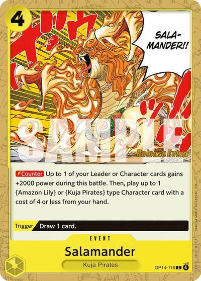Salamander #OP14-116 The Azure Sea's Seven Release Event Cards