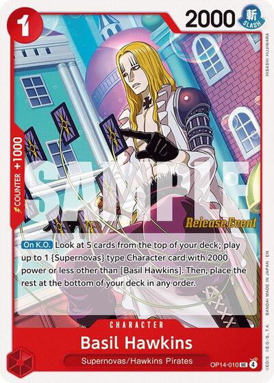 Basil Hawkins #OP14-010 The Azure Sea's Seven Release Event Cards