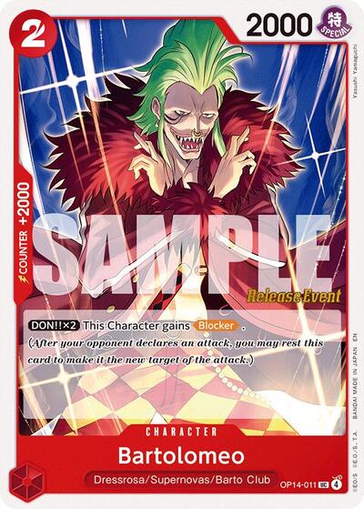 Bartolomeo #OP14-011 The Azure Sea's Seven Release Event Cards