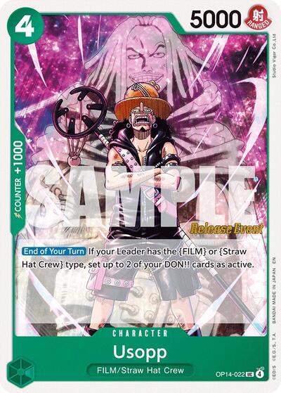 Usopp #OP14-022 The Azure Sea's Seven Release Event Cards