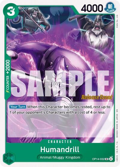 Humandrill #OP14-032 The Azure Sea's Seven Release Event Cards