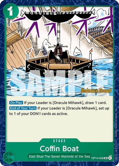 Coffin Boat #OP14-039 The Azure Sea's Seven Release Event Cards