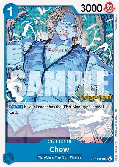Chew #OP14-050 The Azure Sea's Seven Release Event Cards