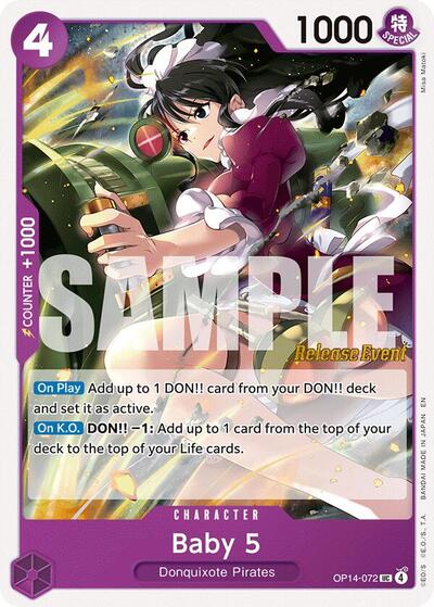 Baby 5 #OP14-072 The Azure Sea's Seven Release Event Cards