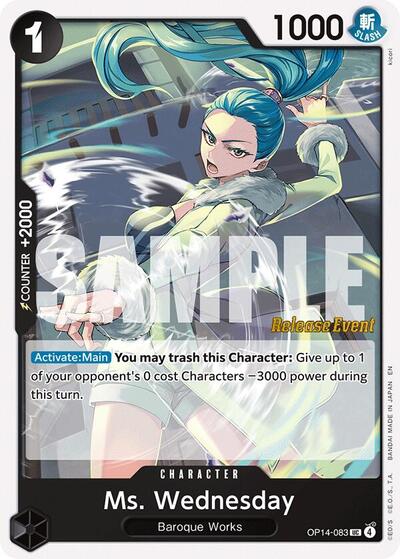 Ms. Wednesday #OP14-083 The Azure Sea's Seven Release Event Cards