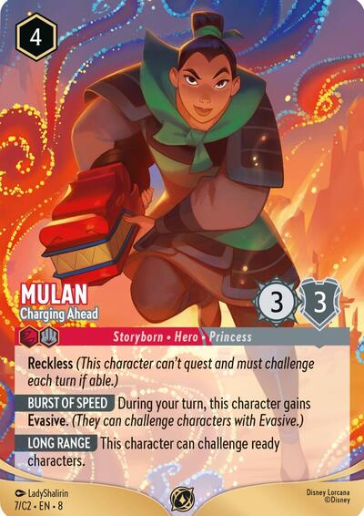 Mulan - Charging Ahead #7 Disney Lorcana Promo Cards