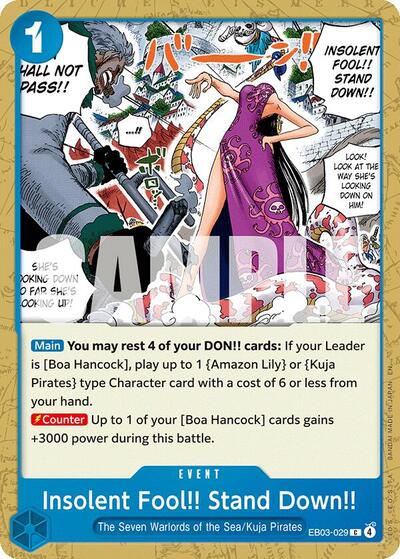 Insolent Fool!! Stand Down!! #EB03-029 Extra Booster: One Piece Heroines Edition
