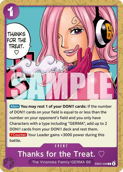 Thanks for the Treat. #EB03-038 Extra Booster: One Piece Heroines Edition