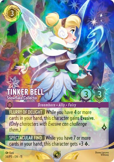 Tinker Bell - Snowflake Collector (Store Championship) #34 Disney Lorcana Promo Cards
