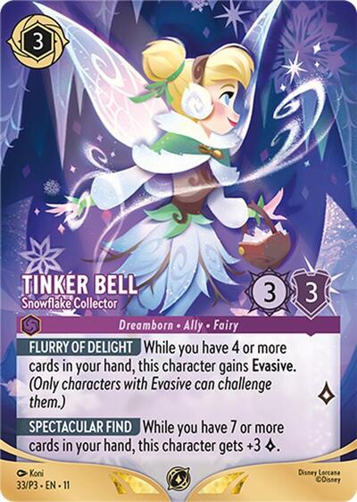 Tinker Bell - Snowflake Collector (Store Championship Participant) #33 Disney Lorcana Promo Cards