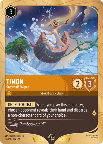 Timon - Snowball Swiper #32 Disney Lorcana Promo Cards