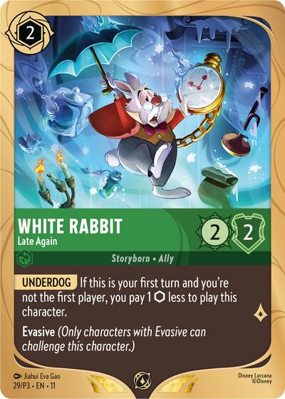White Rabbit - Late Again #29 Disney Lorcana Promo Cards