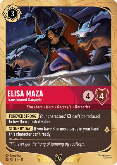 Elisa Maza - Transformed Gargoyle #30 Disney Lorcana Promo Cards