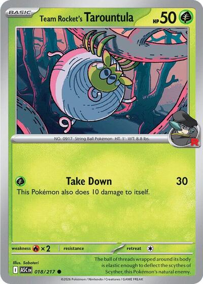 Team Rocket's Tarountula #18 Ascended Heroes