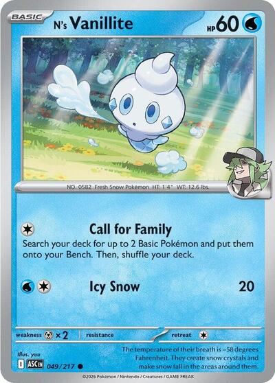 N's Vanillite #49 Ascended Heroes