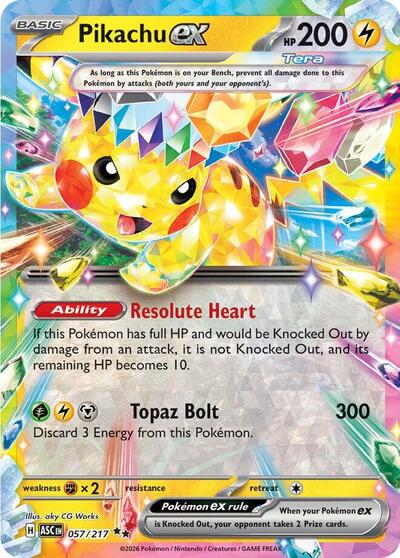 Pikachu ex #57 Ascended Heroes