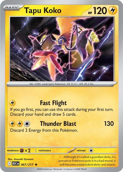 Tapu Koko #67 Ascended Heroes