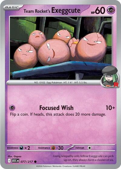 Team Rocket's Exeggcute #77 Ascended Heroes