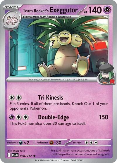 Team Rocket's Exeggutor #78 Ascended Heroes