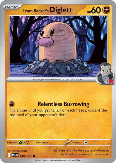 Team Rocket's Diglett #100 Ascended Heroes