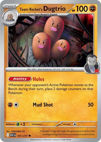 Team Rocket's Dugtrio #101 Ascended Heroes