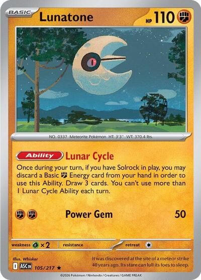 Lunatone #105 Ascended Heroes