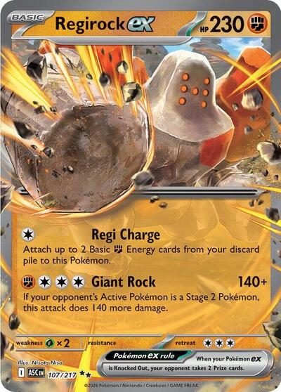 Regirock ex #107 Ascended Heroes