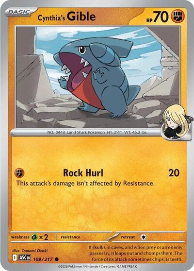 Cynthia's Gible #109 Ascended Heroes
