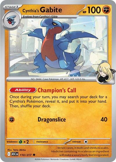 Cynthia's Gabite #110 Ascended Heroes