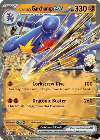 Cynthia's Garchomp ex #111 Ascended Heroes