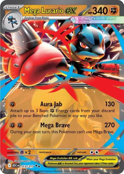 Mega Lucario ex #113 Ascended Heroes