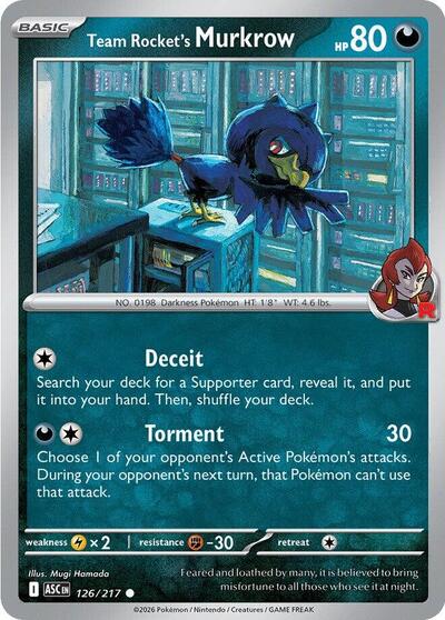 Team Rocket's Murkrow #126 Ascended Heroes