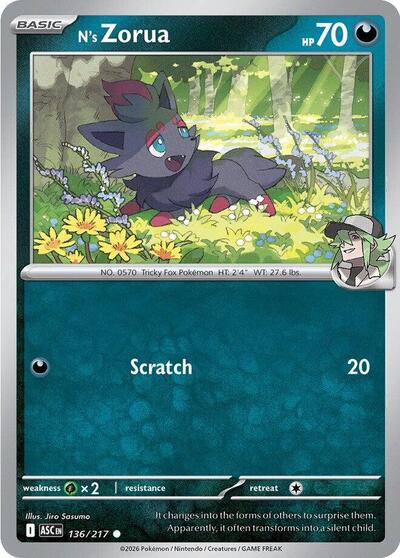 N's Zorua #136 Ascended Heroes